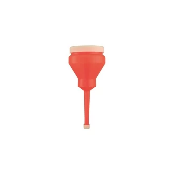 image of Funnel With End Cap & Lid - Red - 80mm - 5426 - Laser