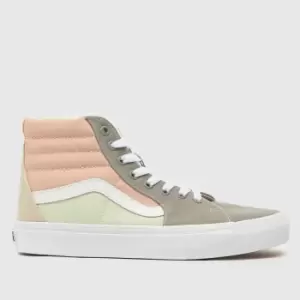 image of Vans sk8-hi trainers in grey multi