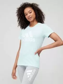 Image of adidas Essentials Big Logo T-Shirt - Light Blue Size XL Women