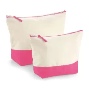 image of Westford Mill Dipped Base Canvas Accessory Bag (L) (Natural/True Pink)