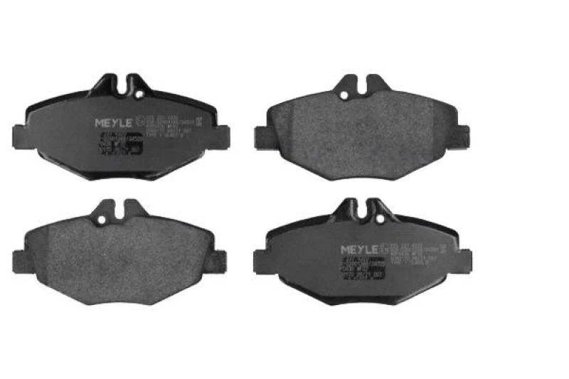Image of MEYLE 025 237 1418 Brake pad set Rear Axle, incl. wear warning contact, Original Quality, with anti-squeak plate Brake Pad Set,disc brake (402)