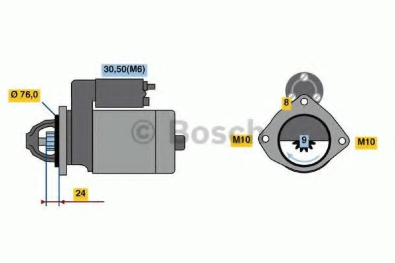 Image of Starter motor Bosch 0 986 022 710