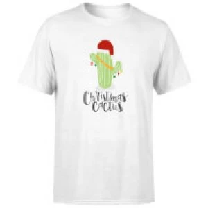 Image of Christmas Cactus T-Shirt - White - 3XL