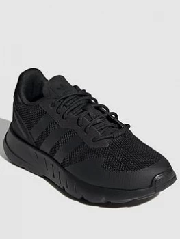 Image of adidas Originals Unisex Kids ZX 1K Boost - Black, Triple Black, Size 10
