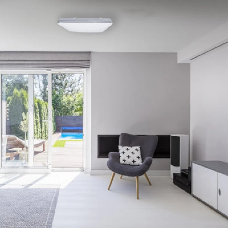 Image of Milagro Palermo LED White Ceiling Lamp 53cm Remote Control White unisex