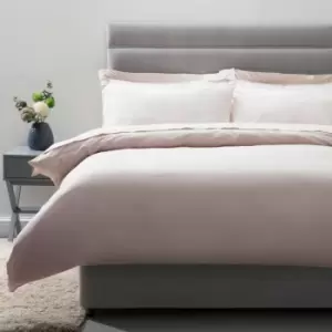 image of 200 Thread Count 100% Egyptian Cotton Duvet Cover, Powder Pink, Double - Belledorm