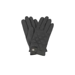 image of Eastern Counties Leather Mens Quilted Gloves (S/M) (Black)