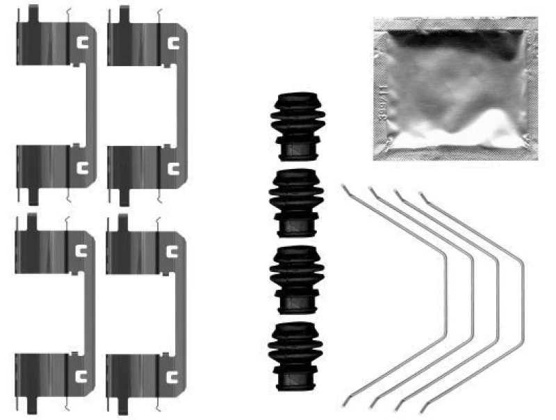 Image of Brake pad fitting kit TEXTAR 82559500
