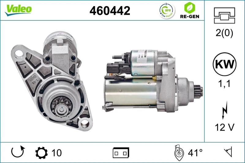 Image of Starter motor VALEO 460442