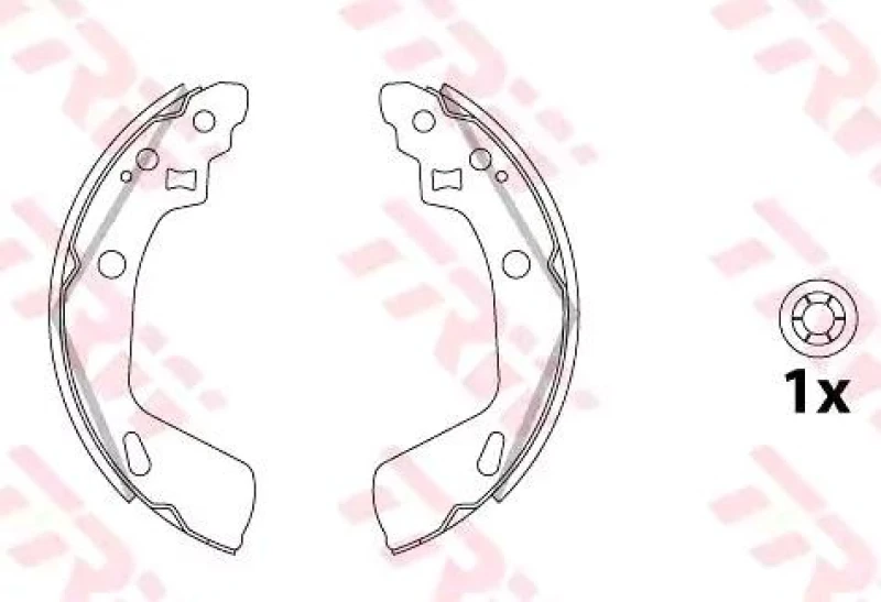 Image of Handbrake shoes TRW GS8865