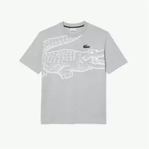 Lacoste RG Big Crocodile T-Shirt Mens - Grey