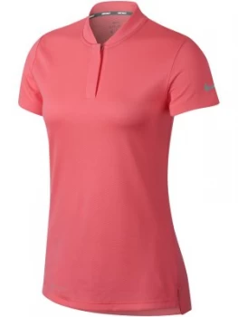 Image of Nike Golf Short Sleeve Blade Polo Pink Silver