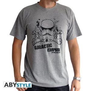 Image of Star Wars - Galactic Empire Mens Large T-Shirt - Grey