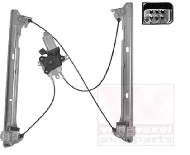 Image of VAN WEZEL 3080267 Window regulator Left Front, Operating Mode: Electric, with electric motor Window Winder (1561)
