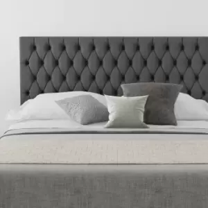 Image of Monroe Upholstered Headboard, Plush Velvet, Steel - Headboard 60cm Size Double (135x200)