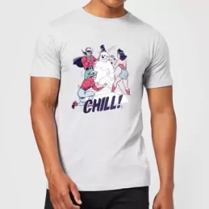 Image of DC Chill! Mens Christmas T-Shirt - Grey - 5XL