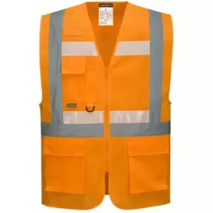Image of Portwest G456ORRL - sz L Glowtex Ezee Zip Executive Vest - Orange - Orange