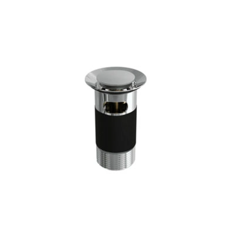 Image of Balterley Bathroom Round Click-Clack Slotted Basin Waste With Overflow, Top Fix Installation, Chrome, 103 X 60 X 104mm