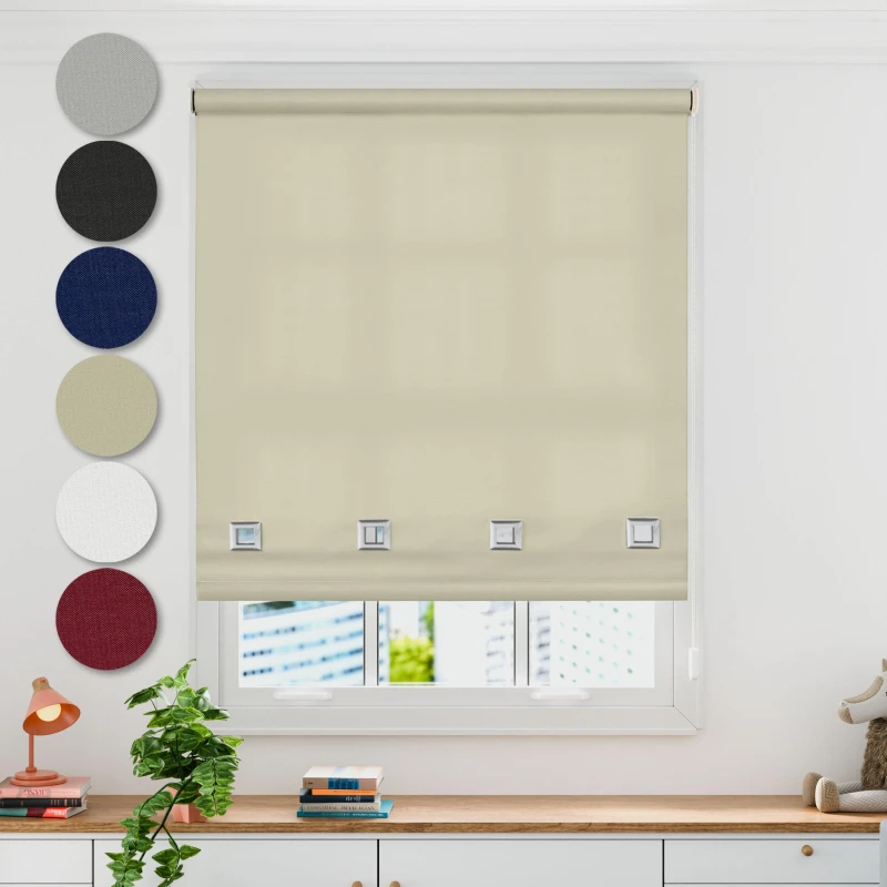 Image of Emma Barclay Square Eyelet Roller Blind Cream unisex 120x165cm