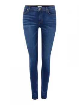 image of Hudson Jeans Nico mid rise super skinny jean in revelation Denim Mid Wash