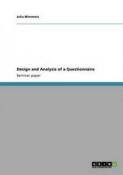 Image of Design and Analysis of a Questionnaire by Julia Wimmers Paperback