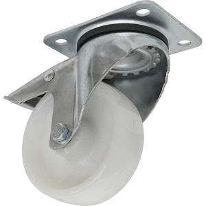 image of Sealey Swivel Plate Total Lock Castor White Polyamide 100mm