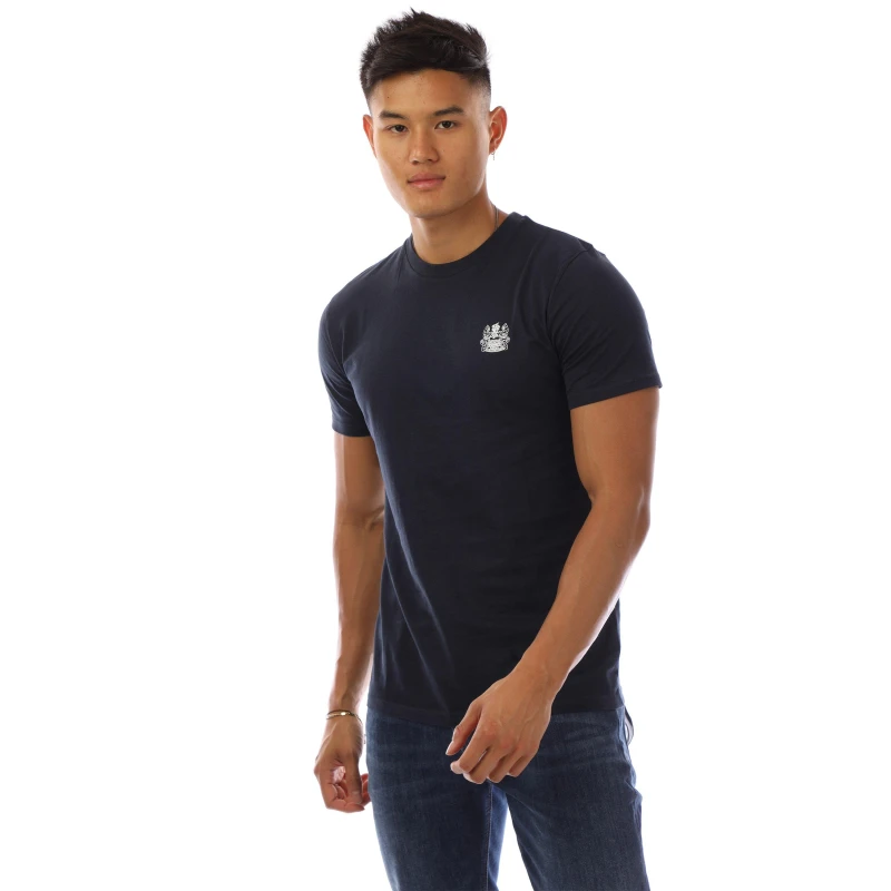 Image of Aquascutum Mens Regular Fit T-Shirt Navy/White male 2X Large