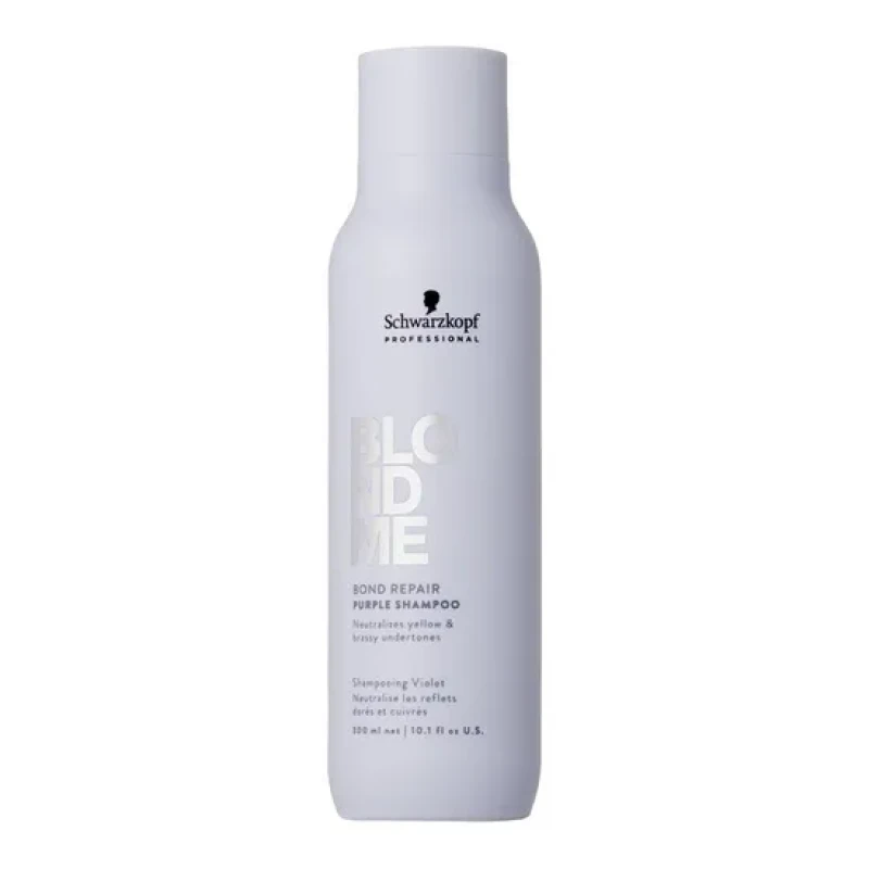 Image of Schwarzkopf BlondMe Bond Repair Purple Neutralising Shampoo 300ml