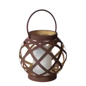 Image of Luxform Lighting Swing Solar Metal Rattan Effect Table Light