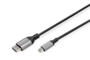 Image of Digitus 8K DisplayPort Adapter Cable, Mini DP to DP