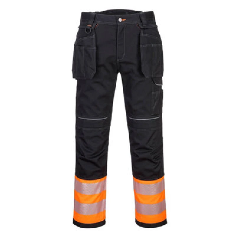 Image of Portwest PW30 Hi Vis Class 1 Holster Trousers PW307OBR28 Colour: Orange / Black