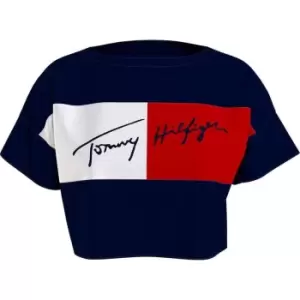 Image of Tommy Bodywear Cropped T-Shirt - Multi