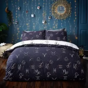Image of Style Lab Zodiac Duvet Cover Set (King) (Navy)
