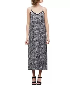 The Kooples Paisley Print Slip Midi Dress