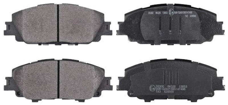Image of A.B.S. 35300 Brake pad set not prepared for wear warning indicator Brake Pad Set,disc brake (402)