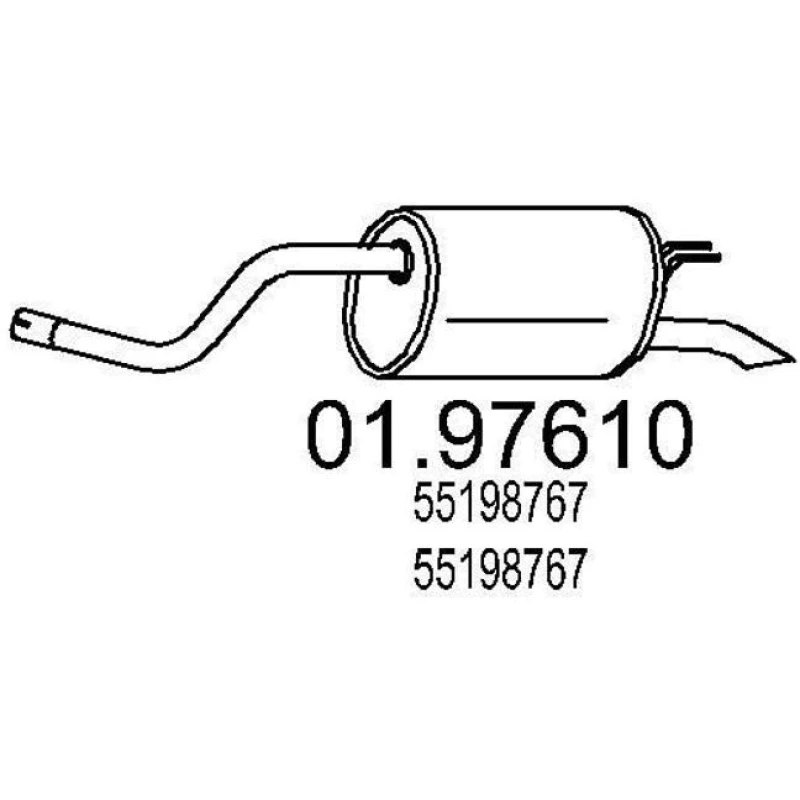 Image of MTS 01.97610 Rear silencer End Silencer (3437)