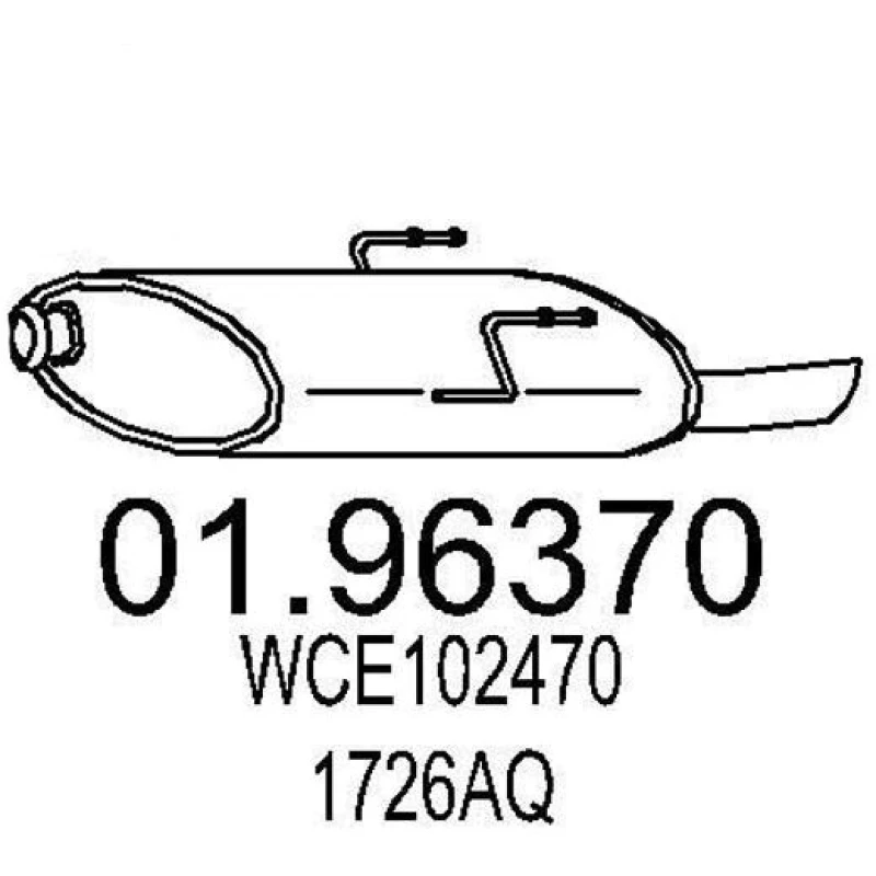 Image of MTS 01.96370 Rear silencer End Silencer (3437)