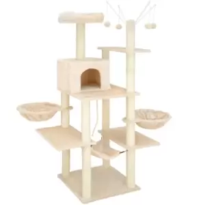 image of Tectake Cat Tree Scratching Post Lilou - Beige