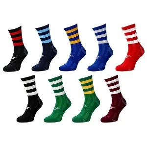 Image of Precision Pro Hooped GAA Mid Socks - Black/Red