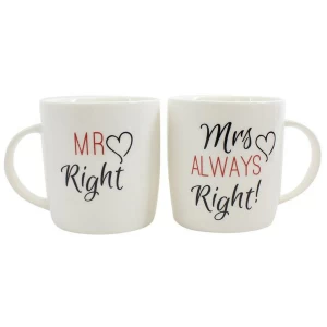 Image of Box of 2 Mr & Mrs Mugs