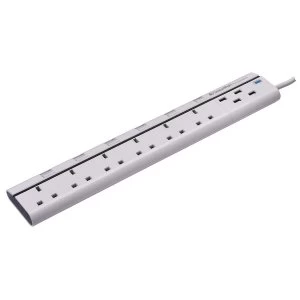 Image of Swordfish VariSocket 6 Socket and 4 USB Surge Protected Power Board Wh