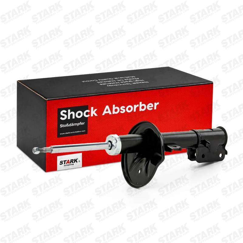 Image of STARK SKSA-0130951 Shock absorber Front Axle Left, Gas Pressure, Twin-Tube, Suspension Strut, Bottom Clamp Shock Absorber (854)