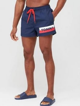 Tommy Hilfiger Logo Swim Shorts - Navy