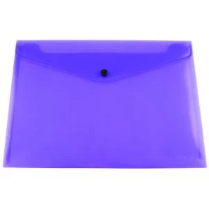 Image of Q-Connect Polypropylene Document Folder A4 Purple Pack of 12 KF03598