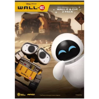 Image of Beast Kingdom WALL-E Mini Egg Attack Action Figure 2-Pack - WALL-E and EVE