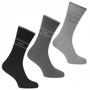 image of Michael Kors Pack Dress Socks - Gry/Gry/Blk