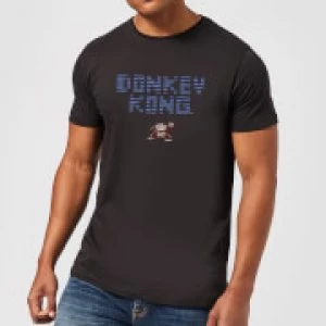 Image of Nintendo Retro Donkey Kong Logo Mens Black T-Shirt - XXL - Black