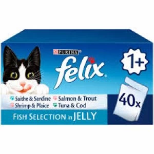 image of Felix Fish Cat Food 40 x 100g