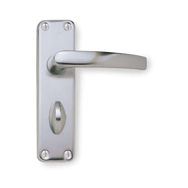 image of Jedo Aluminium Rounded Bathroom Door Handle