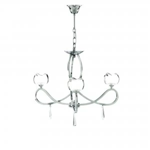 image of Litecraft Hailey Chrome Ceiling Light